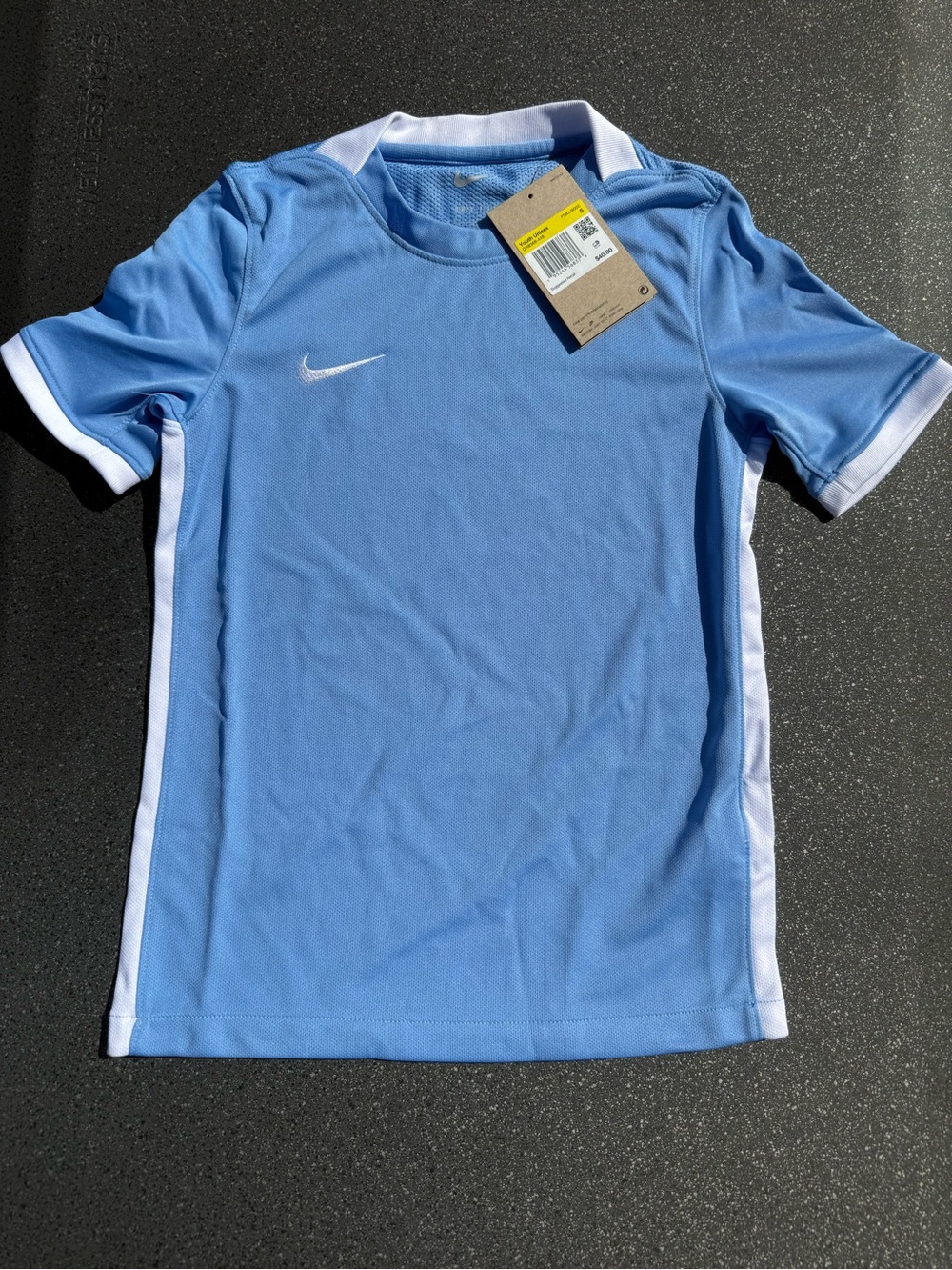Nike Kids Light Blue and White Athletic Jersey